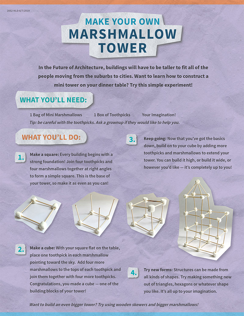 Download Instructions to build your own
marshmallow tower
